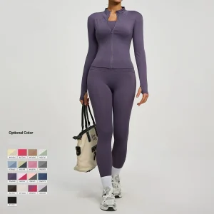2Pcs Jacket Yoga Sets Women